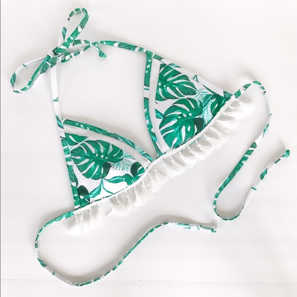 Other - Cocoship palm leaf tassel bikini top NWOT
